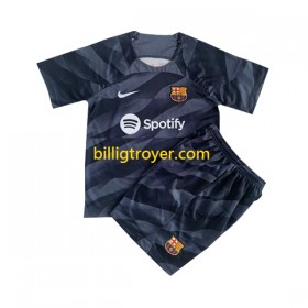 Billige Fotballdrakter FC Barcelona Keeper Barn Bortedraktsett 2023/24 Kortermet